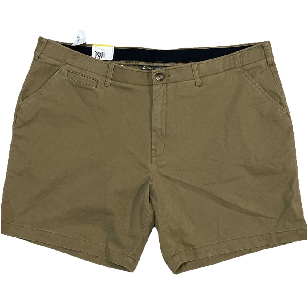 NWT CABELAS ULTIMATE COMFORT SHORTS‎ Men's 44x7 Tobacco Brown Casual Work Chino